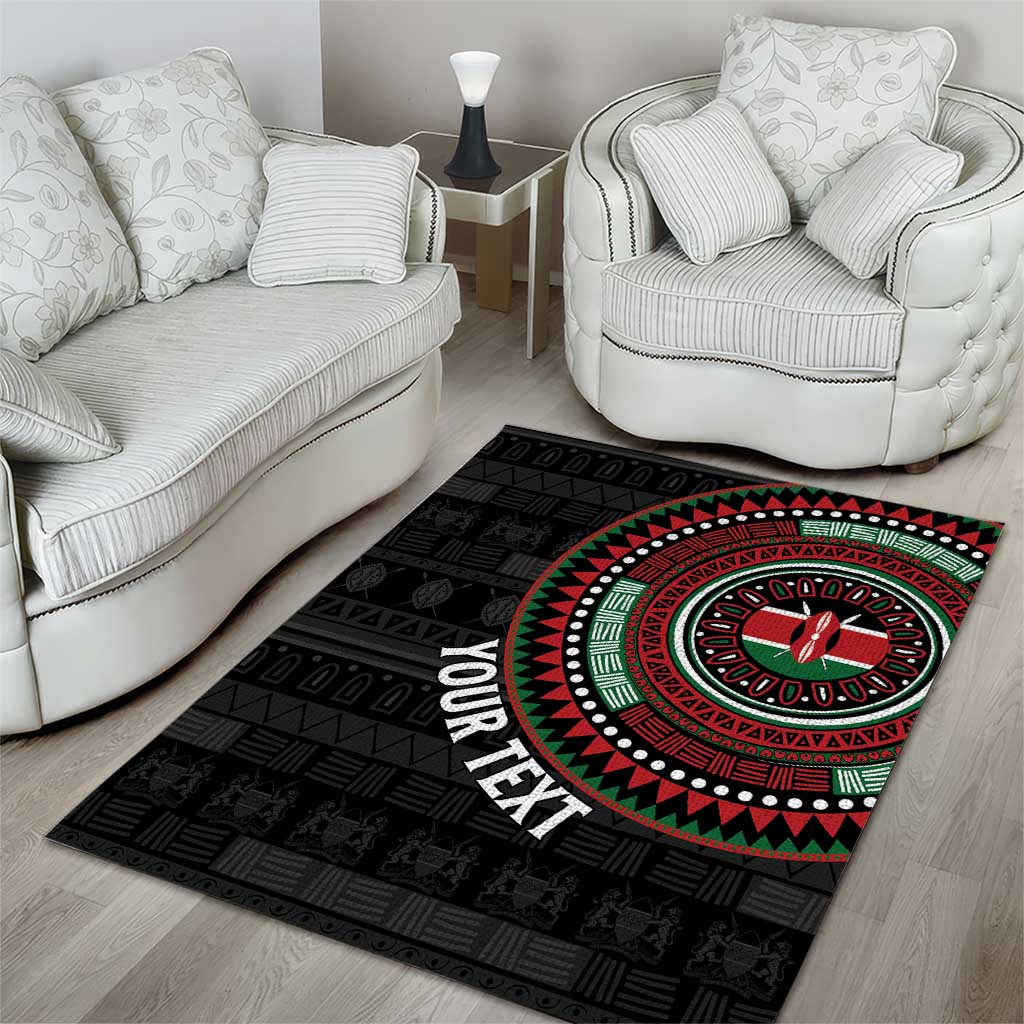 Personalised Kenya African Tribal Pattern Area Rug Chest Arm Tattoo