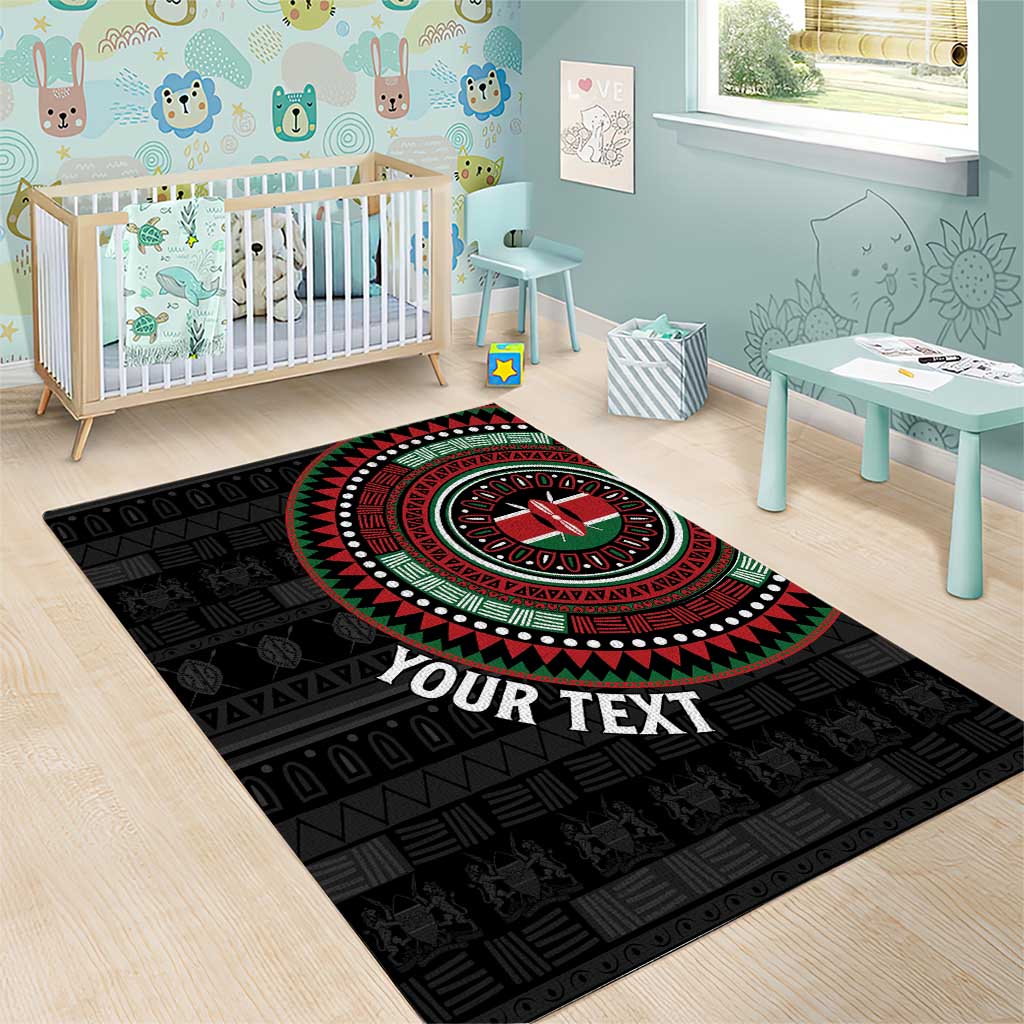 Personalised Kenya African Tribal Pattern Area Rug Chest Arm Tattoo