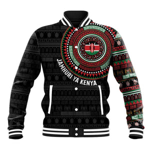 Personalised Kenya African Tribal Pattern Baseball Jacket Chest Arm Tattoo