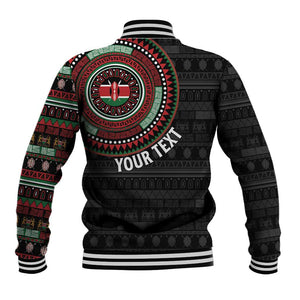 Personalised Kenya African Tribal Pattern Baseball Jacket Chest Arm Tattoo