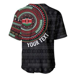 Personalised Kenya African Tribal Pattern Baseball Jersey Chest Arm Tattoo