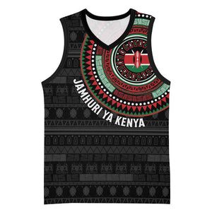 Personalised Kenya African Tribal Pattern Basketball Jersey Chest Arm Tattoo - African Pride