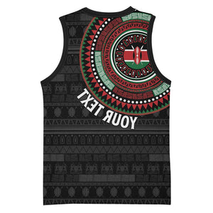 Personalised Kenya African Tribal Pattern Basketball Jersey Chest Arm Tattoo - African Pride