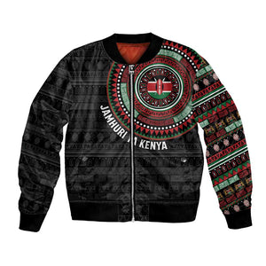Personalised Kenya African Tribal Pattern Bomber Jacket Chest Arm Tattoo