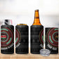 Personalised Kenya African Tribal Pattern 4 in 1 Can Cooler Tumbler Chest Arm Tattoo