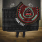 Personalised Kenya African Tribal Pattern Hooded Blanket Chest Arm Tattoo