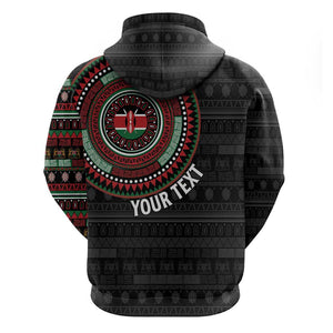 Personalised Kenya African Tribal Pattern Hoodie Chest Arm Tattoo