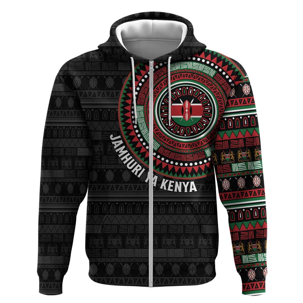 Personalised Kenya African Tribal Pattern Hoodie Chest Arm Tattoo