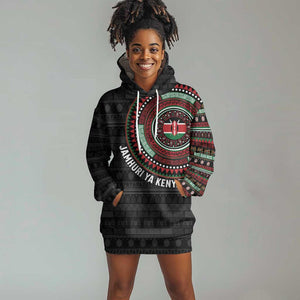 Personalised Kenya African Tribal Pattern Hoodie Dress Chest Arm Tattoo
