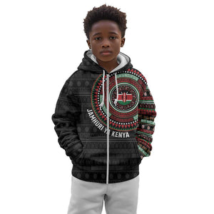 Personalised Kenya African Tribal Pattern Kid Hoodie Chest Arm Tattoo