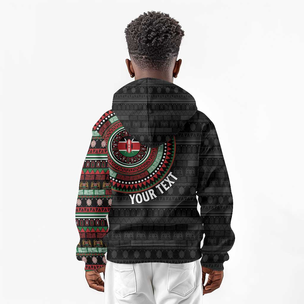 Personalised Kenya African Tribal Pattern Kid Hoodie Chest Arm Tattoo
