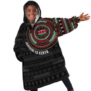 Personalised Kenya African Tribal Pattern Kid Wearable Blanket Hoodie Chest Arm Tattoo