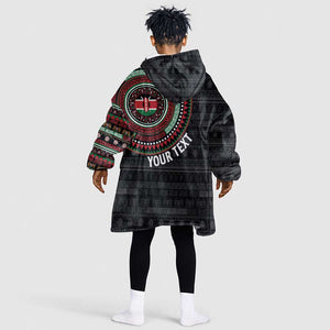 Personalised Kenya African Tribal Pattern Kid Wearable Blanket Hoodie Chest Arm Tattoo