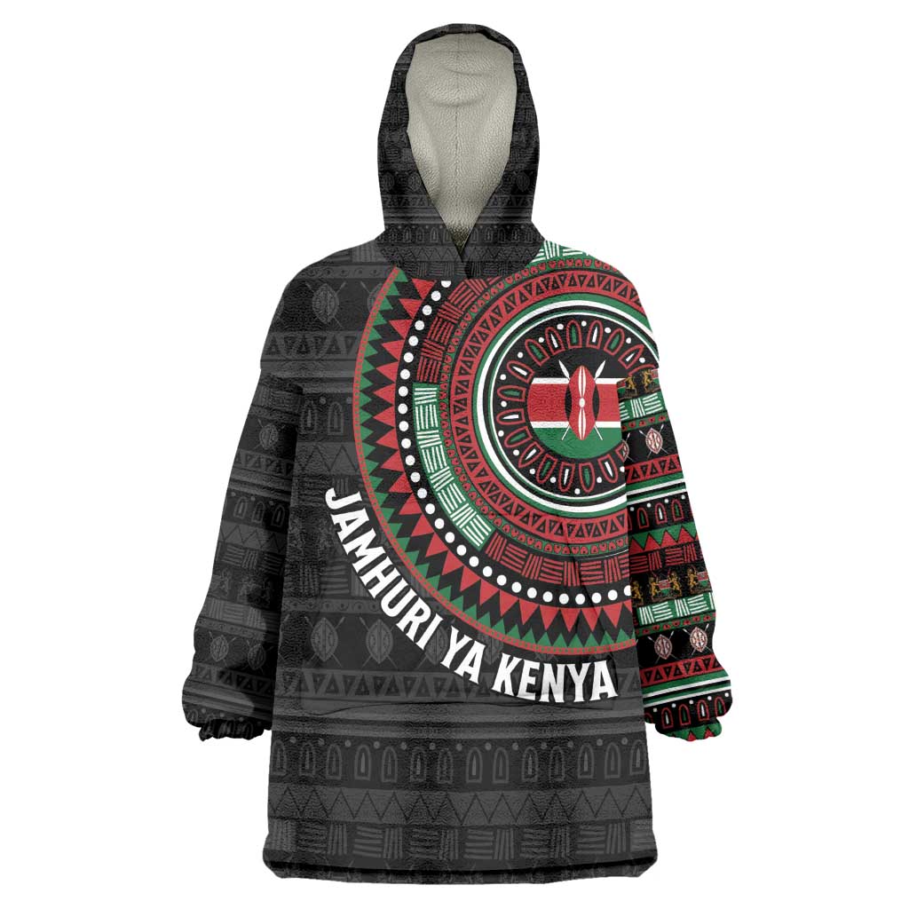 Personalised Kenya African Tribal Pattern Kid Wearable Blanket Hoodie Chest Arm Tattoo