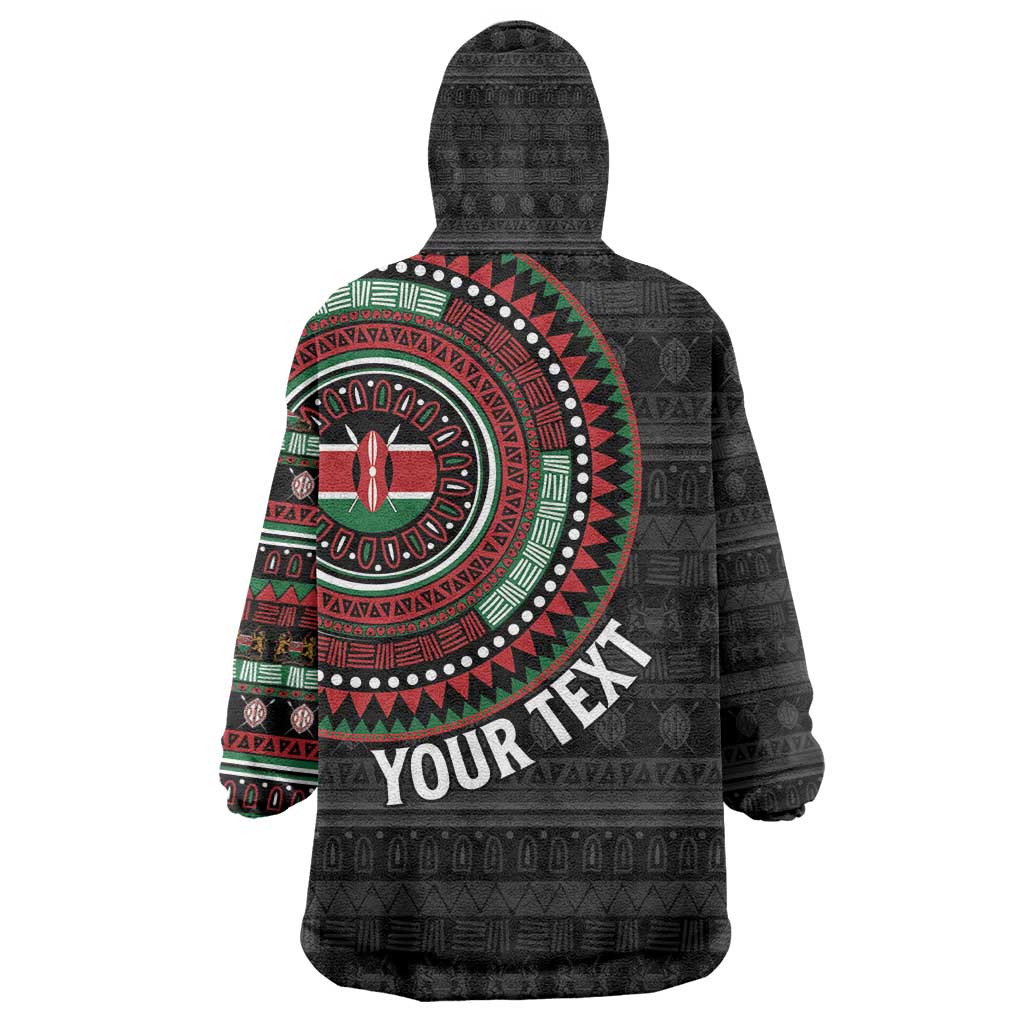 Personalised Kenya African Tribal Pattern Kid Wearable Blanket Hoodie Chest Arm Tattoo