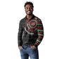 Personalised Kenya African Tribal Pattern Long Sleeve Polo Shirt Chest Arm Tattoo