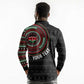 Personalised Kenya African Tribal Pattern Long Sleeve Polo Shirt Chest Arm Tattoo