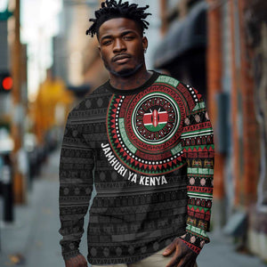 Personalised Kenya African Tribal Pattern Long Sleeve Shirt Chest Arm Tattoo