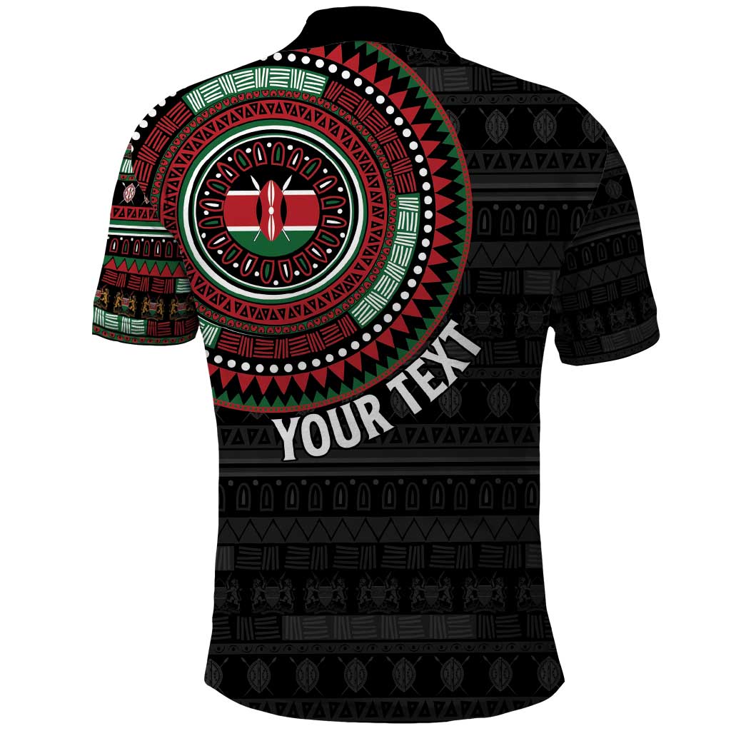 Personalised Kenya African Tribal Pattern Polo Shirt Chest Arm Tattoo