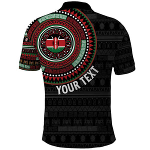 Personalised Kenya African Tribal Pattern Polo Shirt Chest Arm Tattoo