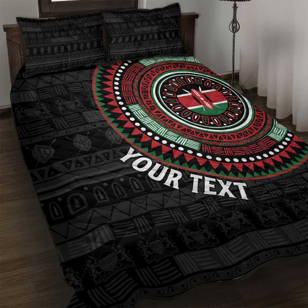 Personalised Kenya African Tribal Pattern Quilt Bed Set Chest Arm Tattoo