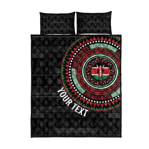 Personalised Kenya African Tribal Pattern Quilt Bed Set Chest Arm Tattoo