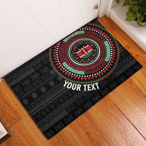 Personalised Kenya African Tribal Pattern Rubber Doormat Chest Arm Tattoo