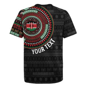 Personalised Kenya African Tribal Pattern Rugby Jersey Chest Arm Tattoo
