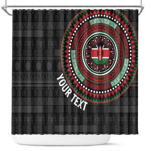 Personalised Kenya African Tribal Pattern Shower Curtain Chest Arm Tattoo