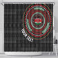 Personalised Kenya African Tribal Pattern Shower Curtain Chest Arm Tattoo