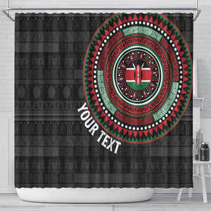 Personalised Kenya African Tribal Pattern Shower Curtain Chest Arm Tattoo