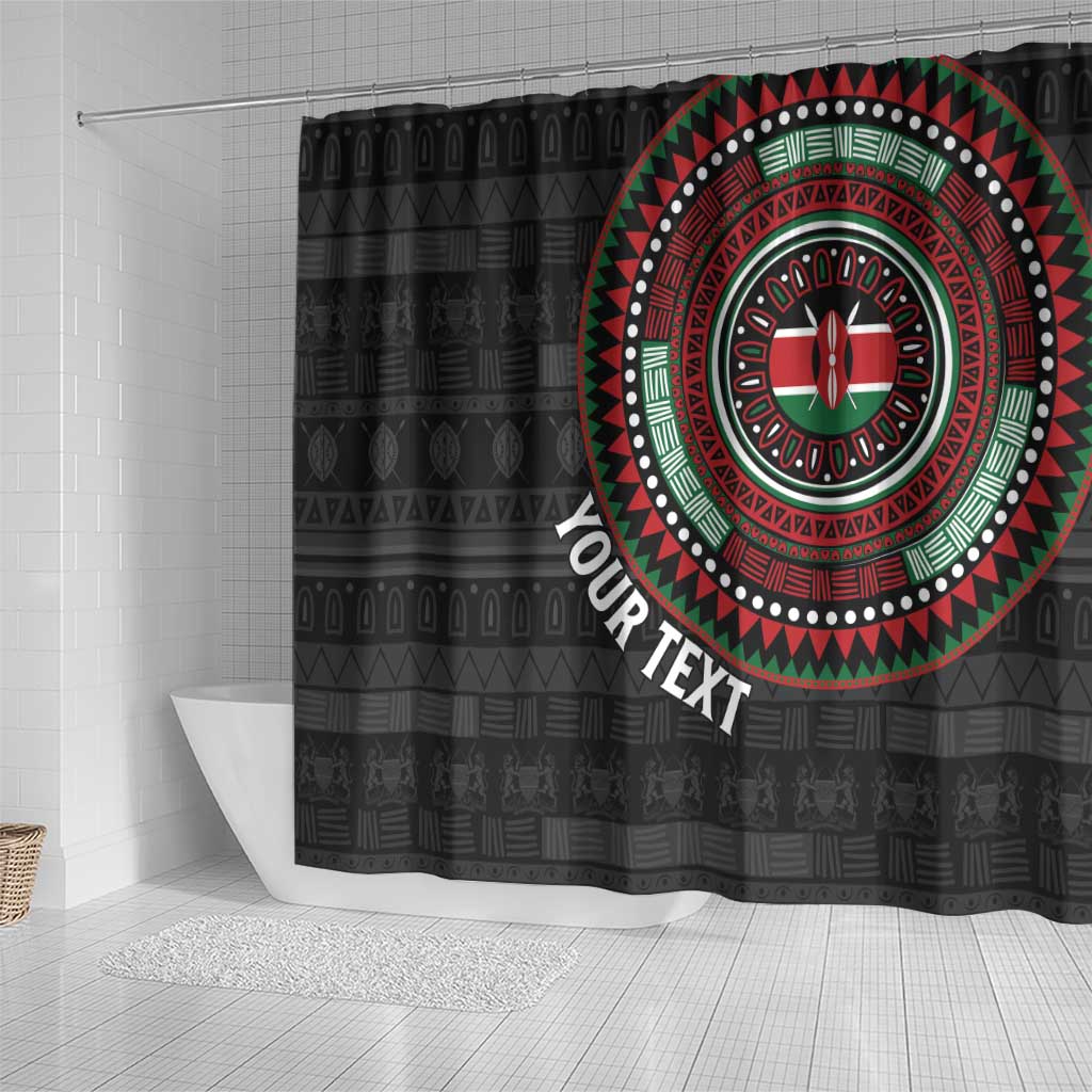 Personalised Kenya African Tribal Pattern Shower Curtain Chest Arm Tattoo