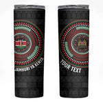 Personalised Kenya African Tribal Pattern Skinny Tumbler Chest Arm Tattoo
