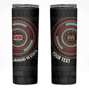 Personalised Kenya African Tribal Pattern Skinny Tumbler Chest Arm Tattoo