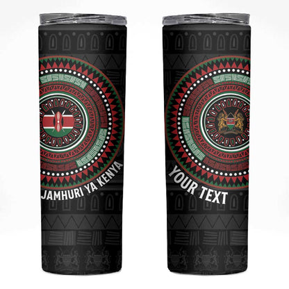 Personalised Kenya African Tribal Pattern Skinny Tumbler Chest Arm Tattoo