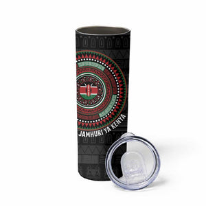 Personalised Kenya African Tribal Pattern Skinny Tumbler Chest Arm Tattoo