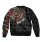 Personalised Kenya African Tribal Pattern Sleeve Zip Bomber Jacket Chest Arm Tattoo