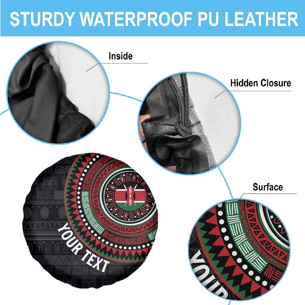 Personalised Kenya African Tribal Pattern Spare Tire Cover Chest Arm Tattoo
