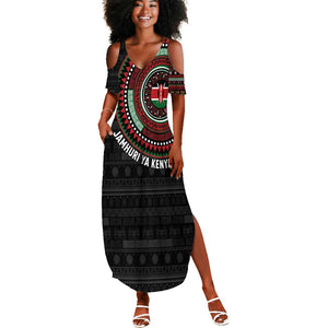 Personalised Kenya African Tribal Pattern Summer Maxi Dress Chest Arm Tattoo