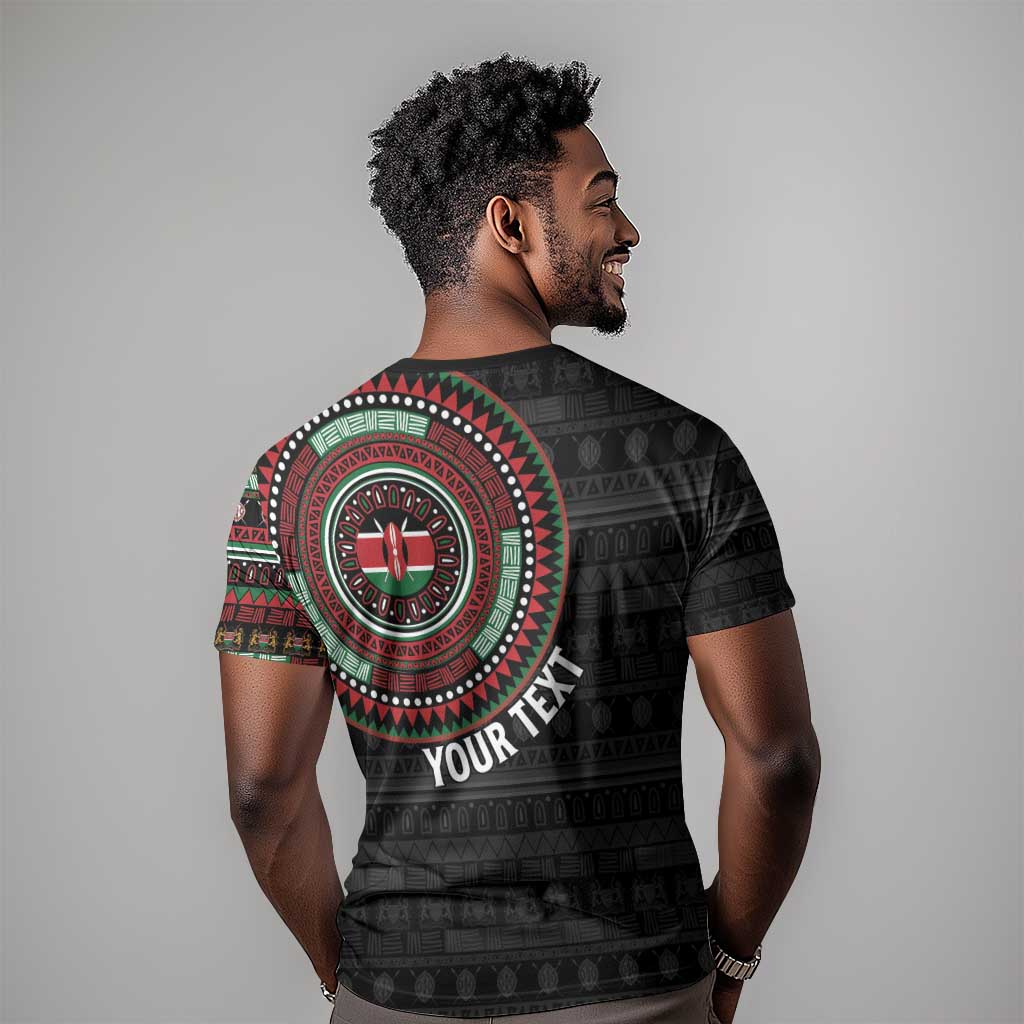 Personalised Kenya African Tribal Pattern T shirt Chest Arm Tattoo