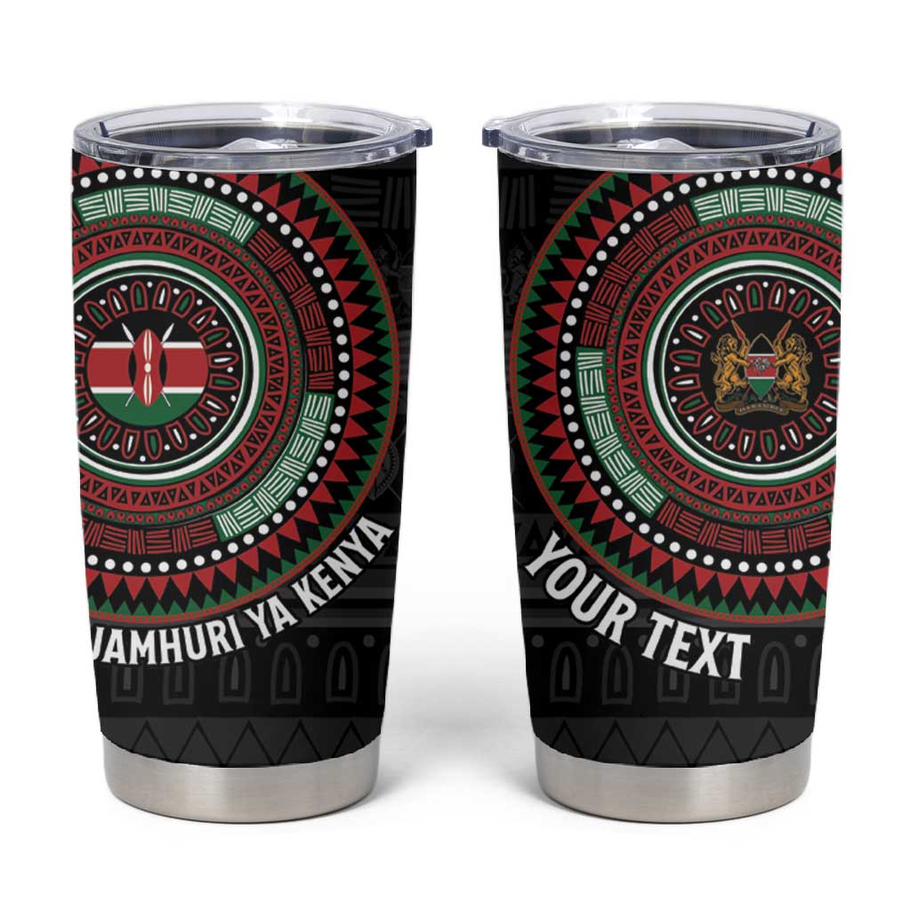 Personalised Kenya African Tribal Pattern Tumbler Cup Chest Arm Tattoo