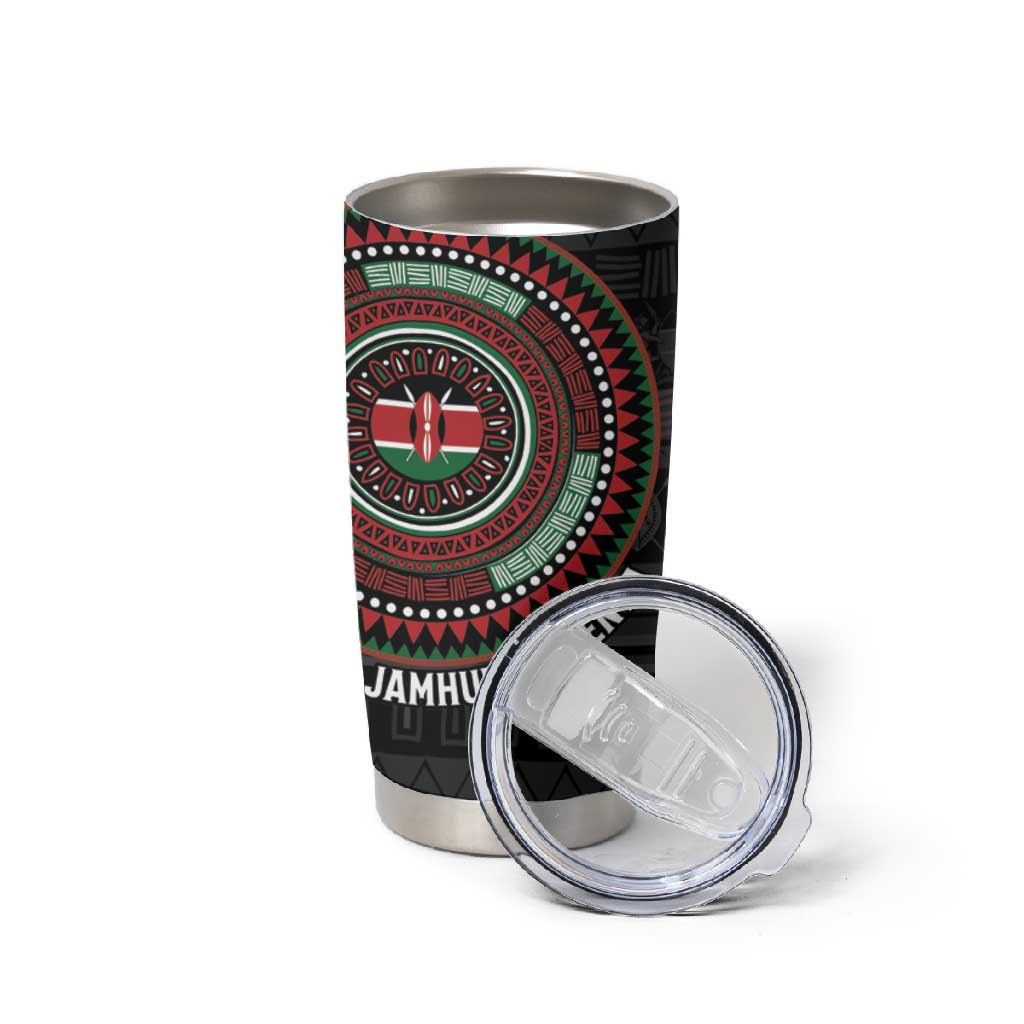 Personalised Kenya African Tribal Pattern Tumbler Cup Chest Arm Tattoo