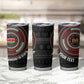 Personalised Kenya African Tribal Pattern Tumbler Cup Chest Arm Tattoo