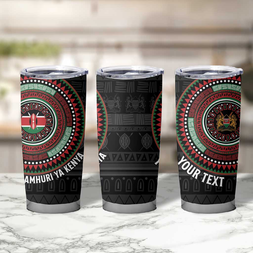 Personalised Kenya African Tribal Pattern Tumbler Cup Chest Arm Tattoo