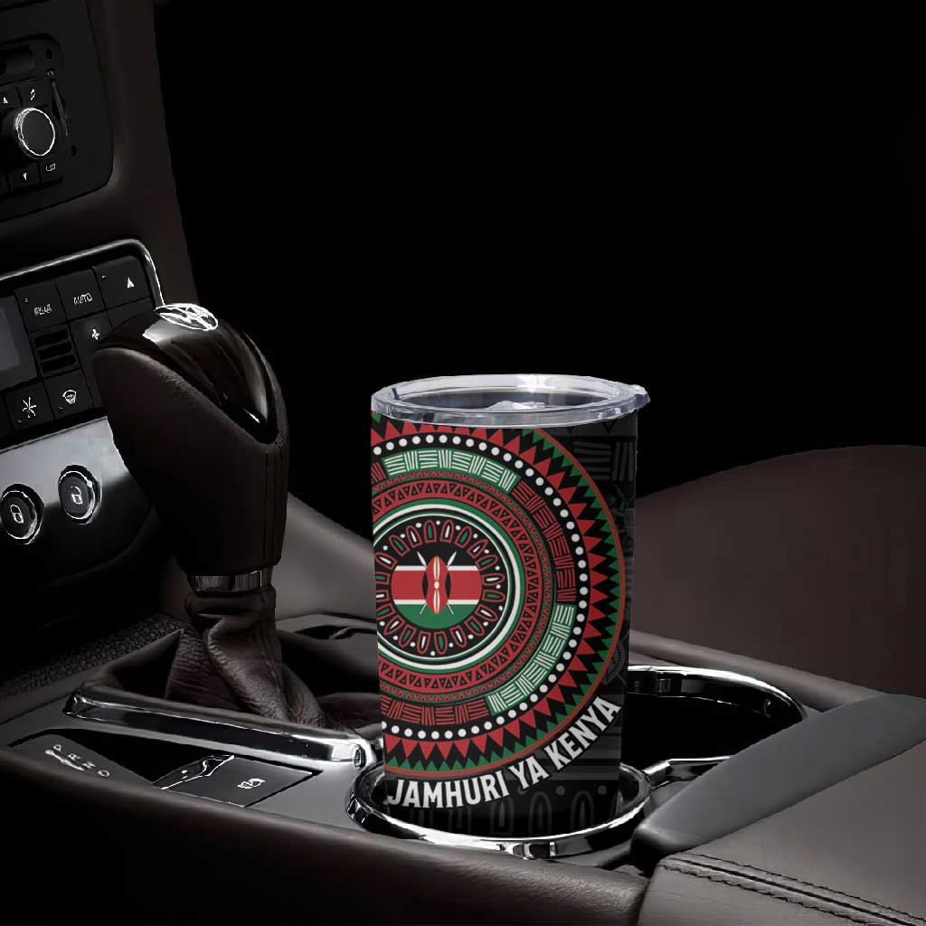 Personalised Kenya African Tribal Pattern Tumbler Cup Chest Arm Tattoo