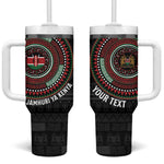 Personalised Kenya African Tribal Pattern Tumbler With Handle Chest Arm Tattoo
