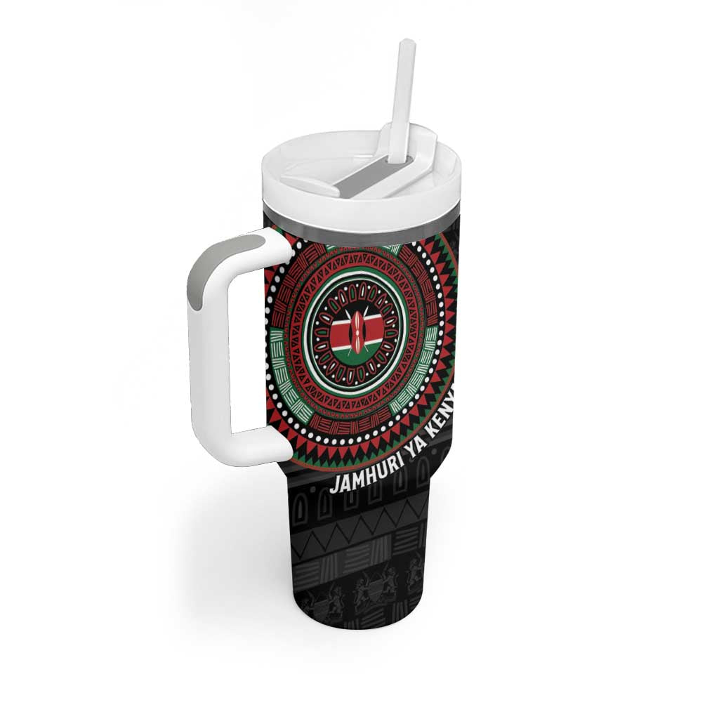 Personalised Kenya African Tribal Pattern Tumbler With Handle Chest Arm Tattoo