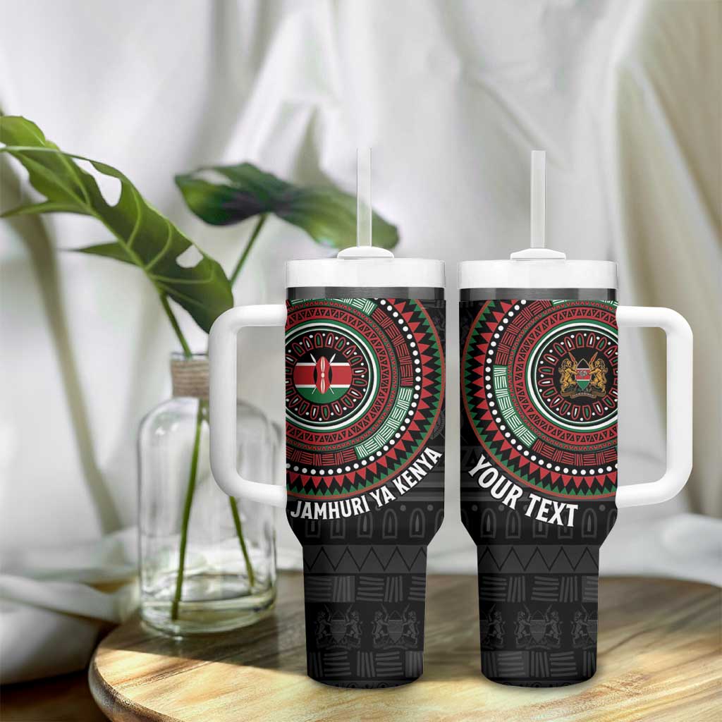 Personalised Kenya African Tribal Pattern Tumbler With Handle Chest Arm Tattoo