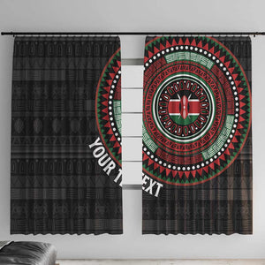 Personalised Kenya African Tribal Pattern Window Curtain Chest Arm Tattoo