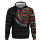 Personalised Kenya African Tribal Pattern Zip Hoodie Chest Arm Tattoo